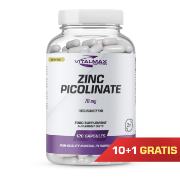 PAKIET Vitalmax Zinc Picolinate 70mg | 120 kapsułek 10+1