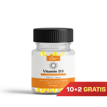 PAKIET Vitalmax Care Vitamin D3 2000IU | 60 softgels 10+2