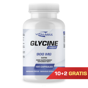 PAKIET Vitalmax Glycine 900mg | 120 kapsułek glicyna 10+2