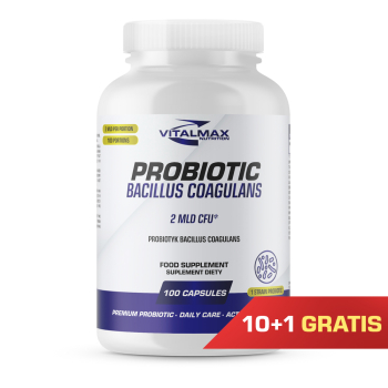 PAKIET Vitalmax Probiotic Bacillus Coagulans 2MLD | 100 kapsułek 10+1 PAKIET Vitalmax Probiotic Bacillus Coagulans 2MLD | 100 kapsułek 10+1