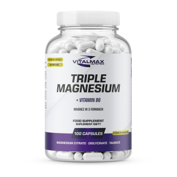 Vitalmax Triple Magnesium + Vitamin B6 100 kapsułek