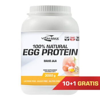 PAKIET Vitalmax 100% Natural Egg Protein | 3000g 10+1