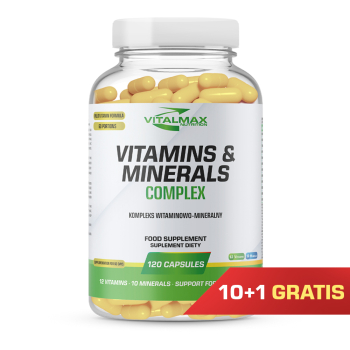 PAKIET Vitalmax Vitamins & Minerals Complex | 120 kapsułek 10+1